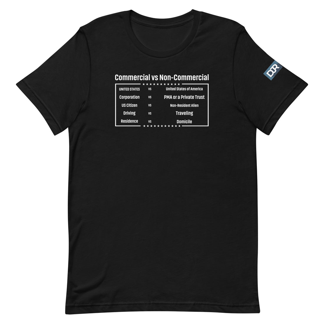 Commercial vs Non-Commercial t-shirt